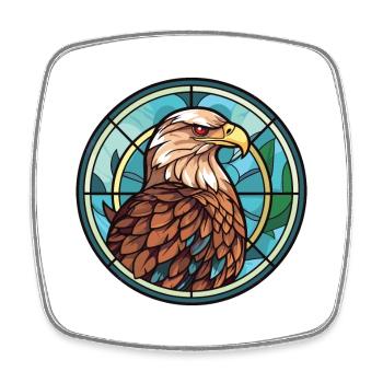 Adler Buntes Aquarell Tier Haustier Illustration - Viereckiger Kühlschrankmagnet - Weiß - Vorne