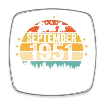 September 1951 Jubilee 1951 September - Square fridge magnet - white - Front