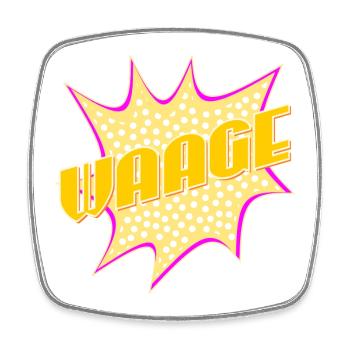 Sternzeichen Geschenke WAAGE SEPTEMBER OKTOBER - Viereckiger Kühlschrankmagnet - Weiß - Vorne