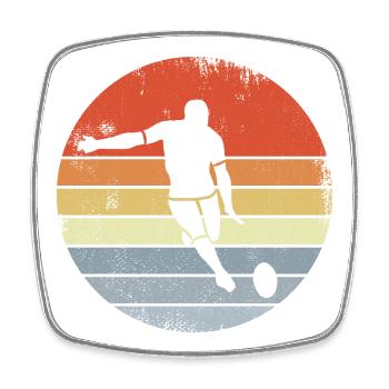 Vintage Rugby - Viereckiger Kühlschrankmagnet - Weiß - Vorne