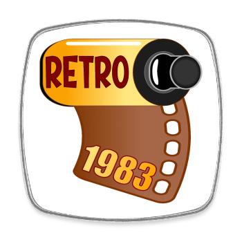 RETRO GEBURTSTAG 1983 FOTOGRAFIEREN - Viereckiger Kühlschrankmagnet - Weiß - Vorne