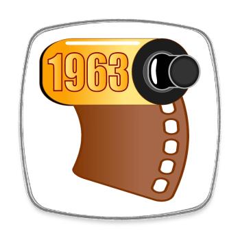RETRO GEBURTSTAG 1963 - FILMROLLE - Viereckiger Kühlschrankmagnet - Weiß - Vorne