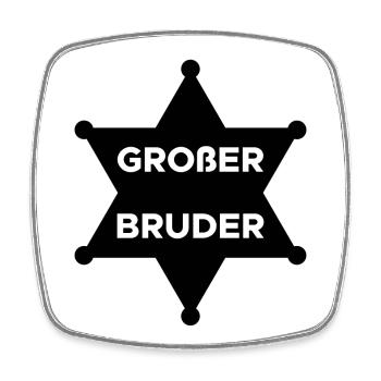 Bro Geschwister Statement Großer Bruder Bruderherz - Viereckiger Kühlschrankmagnet - Weiß - Vorne