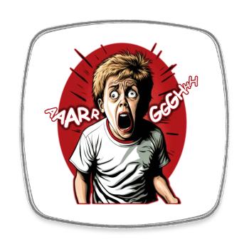 ARGH 01 - Square fridge magnet - white - Front