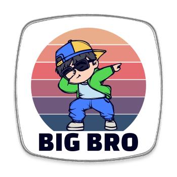 Cooler Spruch Bro Großer Bruder Bruderherz - Viereckiger Kühlschrankmagnet - Weiß - Vorne