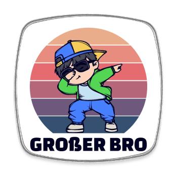 Stolzer Großer Bruder Statement Bro Bruderherz - Viereckiger Kühlschrankmagnet - Weiß - Vorne