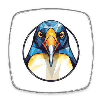 Penguin Colorful Watercolor Animal Illustration - Square fridge magnet - white - Front