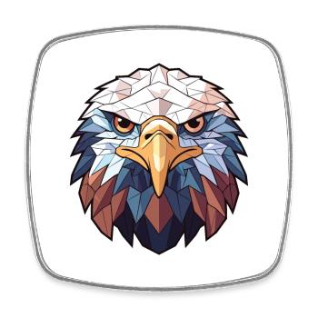 Adler Buntes Aquarell Tier Haustier Illustration - Viereckiger Kühlschrankmagnet - Weiß - Vorne