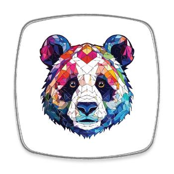 Panda Buntes Aquarell Tier Haustier Illustration - Viereckiger Kühlschrankmagnet - Weiß - Vorne