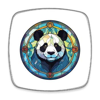 Panda Buntes Aquarell Tier Haustier Illustration - Viereckiger Kühlschrankmagnet - Weiß - Vorne