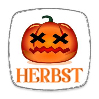 HERBST HALLOWEEN KOSTÜM - Viereckiger Kühlschrankmagnet - Weiß - Vorne