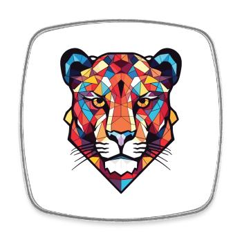 Jaguar Buntes Aquarell Tier Haustier Illustration - Viereckiger Kühlschrankmagnet - Weiß - Vorne