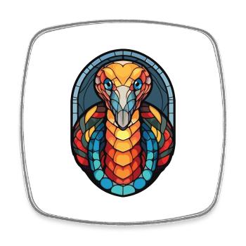 Cobra Snake Colorful Watercolor Animal Pet Cartoon - Square fridge magnet - white - Front