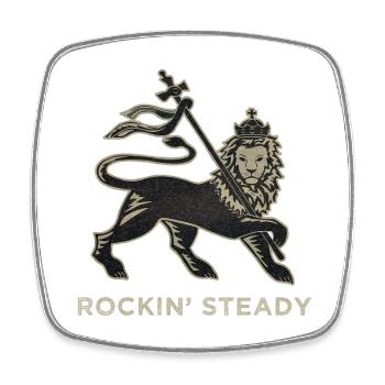 Rockin' Steady Lion of Judah design by Skashirts - Viereckiger Kühlschrankmagnet - Weiß - Vorne