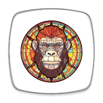 Ape Aquarelle colorée Animal Animal Illustration - Magnet carré - blanc - Devant