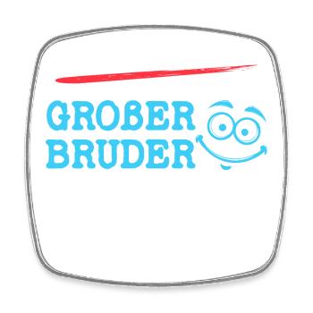 Einzelkind Geschwister Großer Bruder Statement - Viereckiger Kühlschrankmagnet - Weiß - Vorne