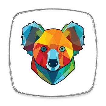Koala Buntes Aquarell Tier Haustier Illustration - Viereckiger Kühlschrankmagnet - Weiß - Vorne