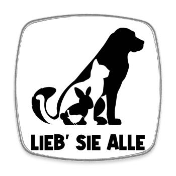 Hund Hase Heimtier Statement Tiere Haustiere Katze - Viereckiger Kühlschrankmagnet - Weiß - Vorne