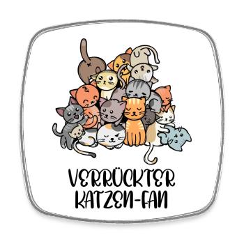 Katze Statement Lieblingstier Haustiere Heimtier - Viereckiger Kühlschrankmagnet - Weiß - Vorne