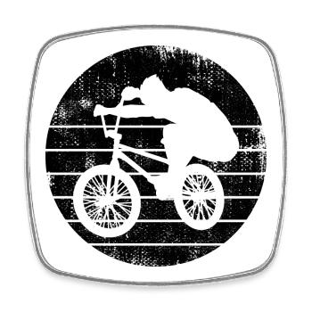 BMX Sketch - Square fridge magnet - white - Front