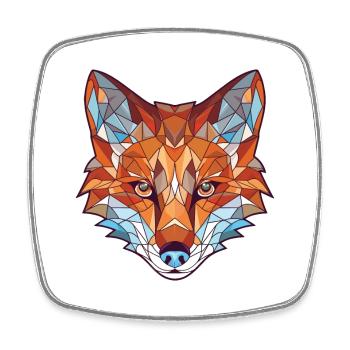 Fuchs Buntes Aquarell Tier Haustier Illustration - Viereckiger Kühlschrankmagnet - Weiß - Vorne