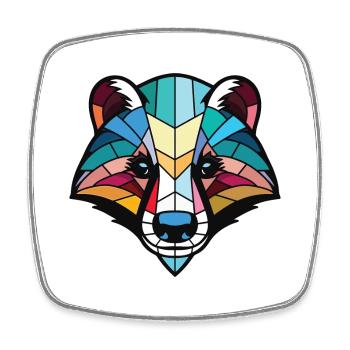Dachs Buntes Aquarell Tier Haustier Illustration - Viereckiger Kühlschrankmagnet - Weiß - Vorne