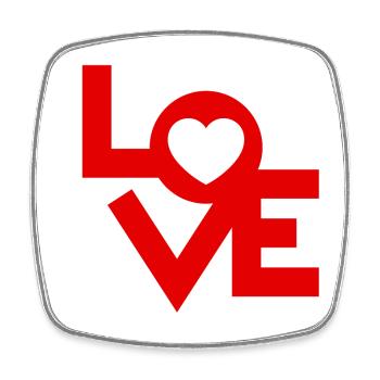 Unleash your romance - Square fridge magnet - white - Front
