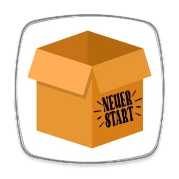 NEUER START - ABSCHIEDSGESCHENKE KARTON - Viereckiger Kühlschrankmagnet - Weiß - Vorne