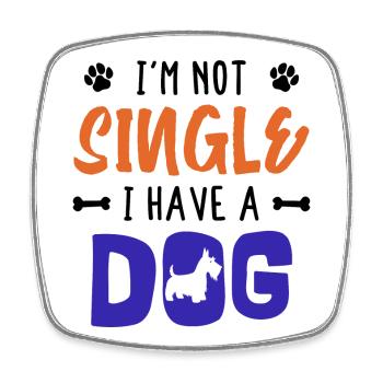 Favorite Animal Dog Statement Pets Cuddly Toy - Square fridge magnet - white - Front