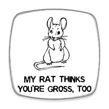 Rat Statement Pets Animals Pet - Square fridge magnet - white - Front