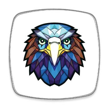Adler Buntes Aquarell Tier Haustier Illustration - Viereckiger Kühlschrankmagnet - Weiß - Vorne