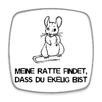 Ratte Statement Haustiere Heimtier Tiere - Viereckiger Kühlschrankmagnet - Weiß - Vorne