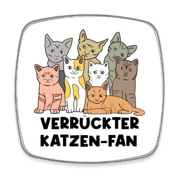 Katze Statement Lieblingstier Haustiere Heimtier - Viereckiger Kühlschrankmagnet - Weiß - Vorne