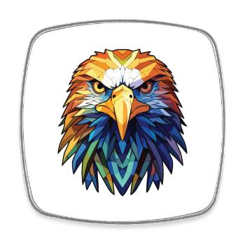 Adler Buntes Aquarell Tier Haustier Illustration - Viereckiger Kühlschrankmagnet - Weiß - Vorne