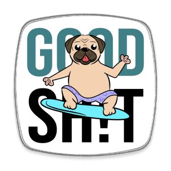 Favorite Animal Dog Statement Cuddly Toy Pets - Square fridge magnet - white - Front