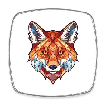 Fuchs Buntes Aquarell Tier Haustier Illustration - Viereckiger Kühlschrankmagnet - Weiß - Vorne