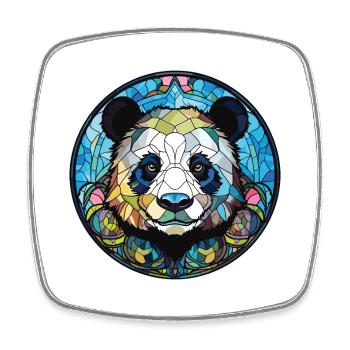 Panda Buntes Aquarell Tier Haustier Illustration - Viereckiger Kühlschrankmagnet - Weiß - Vorne