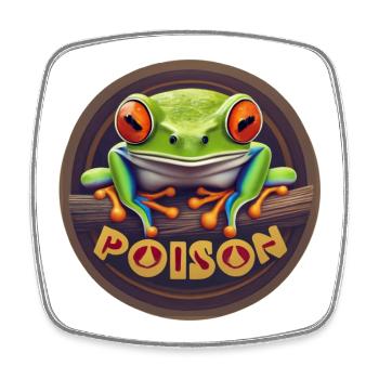 Poison dart frog - Square fridge magnet - white - Front