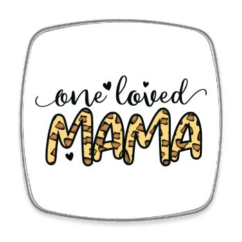 One Loved Mama - Square fridge magnet - white - Front