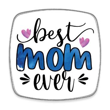 Beste Mutter aller Zeiten - Viereckiger Kühlschrankmagnet - Weiß - Vorne