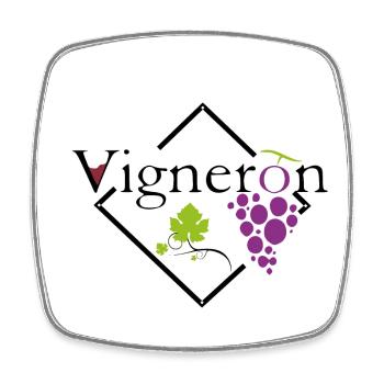 Winzer - Viereckiger Kühlschrankmagnet - Weiß - Vorne