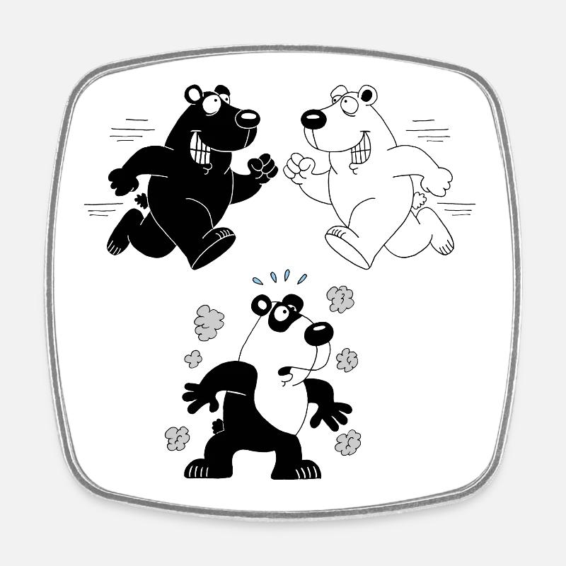 Naissance du panda - Magnet carré - blanc