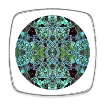 Nature Mandala Monde Sous-marin dans la Mer Rouge - Magnet carré - blanc - Devant