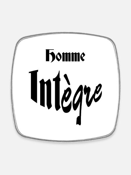 Homme intègre - Magnet carré - blanc