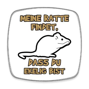 Ratte Statement Haustiere Tiere Schoßtier - Viereckiger Kühlschrankmagnet - Weiß - Vorne