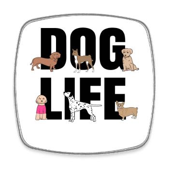 Puppy Dog Statement Favorite Animal Pets - Square fridge magnet - white - Front