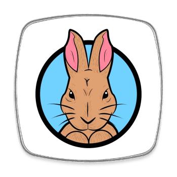 Bunny Pets Animal en peluche Animal préféré Animaux - Magnet carré - blanc - Devant