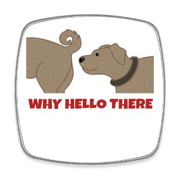 Pets Dog Statement Stuffed Animal Pet - Square fridge magnet - white - Front