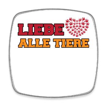 Heart Statement I Love Pets Favorite Animal - Square fridge magnet - white - Front