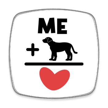 Heart Dog Statement Favorite Animal Pets Animals - Square fridge magnet - white - Front